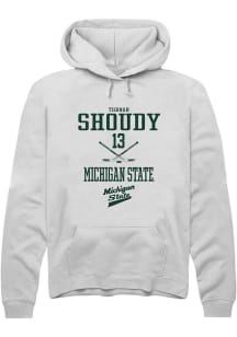 Tiernan Shoudy  Rally Michigan State Spartans Mens White NIL Sport Icon Long Sleeve Hoodie