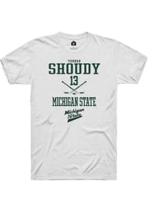 Tiernan Shoudy  Michigan State Spartans White Rally NIL Sport Icon Short Sleeve T Shirt