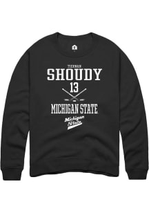 Tiernan Shoudy  Rally Michigan State Spartans Mens Black NIL Sport Icon Long Sleeve Crew Sweatshir..