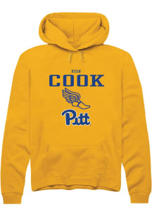Ryan Cook  Rally Pitt Panthers Mens Gold NIL Sport Icon Long Sleeve Hoodie