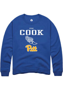Ryan Cook  Rally Pitt Panthers Mens Blue NIL Sport Icon Long Sleeve Crew Sweatshirt