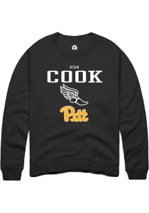 Ryan Cook  Rally Pitt Panthers Mens Black NIL Sport Icon Long Sleeve Crew Sweatshirt