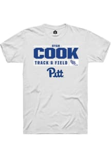 Ryan Cook  Pitt Panthers White Rally NIL Stacked Box Short Sleeve T Shirt