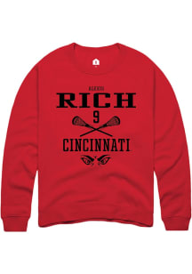 Alexis Rich  Rally Cincinnati Bearcats Mens Red NIL Sport Icon Long Sleeve Crew Sweatshirt