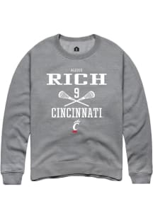 Alexis Rich  Rally Cincinnati Bearcats Mens Graphite NIL Sport Icon Long Sleeve Crew Sweatshirt