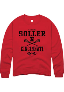 Caroline Soller  Rally Cincinnati Bearcats Mens Red NIL Sport Icon Long Sleeve Crew Sweatshirt