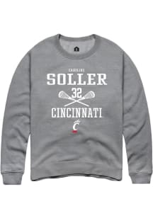 Caroline Soller  Rally Cincinnati Bearcats Mens Graphite NIL Sport Icon Long Sleeve Crew Sweatshir..