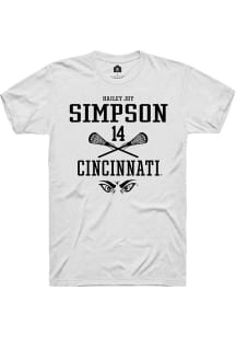 Hailey Joy Simpson  Cincinnati Bearcats White Rally NIL Sport Icon Short Sleeve T Shirt