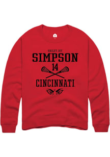 Hailey Joy Simpson  Rally Cincinnati Bearcats Mens Red NIL Sport Icon Long Sleeve Crew Sweatshirt