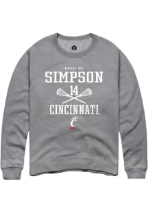 Hailey Joy Simpson  Rally Cincinnati Bearcats Mens Graphite NIL Sport Icon Long Sleeve Crew Sweats..