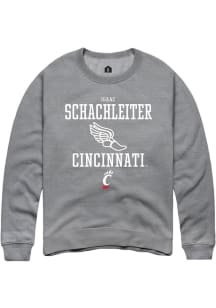 Isaac Schachleiter  Rally Cincinnati Bearcats Mens Graphite NIL Sport Icon Long Sleeve Crew Sweats..