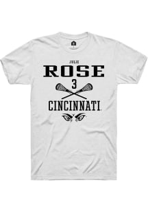 Julie Rose  Cincinnati Bearcats White Rally NIL Sport Icon Short Sleeve T Shirt