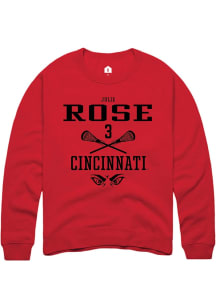 Julie Rose  Rally Cincinnati Bearcats Mens Red NIL Sport Icon Long Sleeve Crew Sweatshirt