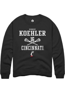 Kennedy Koehler  Rally Cincinnati Bearcats Mens Black NIL Sport Icon Long Sleeve Crew Sweatshirt