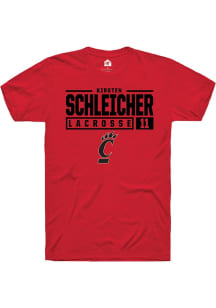 Kirsten Schleicher  Cincinnati Bearcats Red Rally NIL Stacked Box Short Sleeve T Shirt