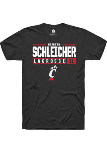 Kirsten Schleicher  Cincinnati Bearcats Black Rally NIL Stacked Box Short Sleeve T Shirt