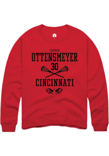 Lauren ottensmeyer  Rally Cincinnati Bearcats Mens Red NIL Sport Icon Long Sleeve Crew Sweatshirt