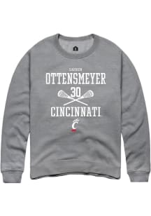 Lauren ottensmeyer  Rally Cincinnati Bearcats Mens Graphite NIL Sport Icon Long Sleeve Crew Sweats..