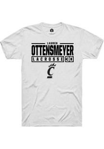 Lauren ottensmeyer  Cincinnati Bearcats White Rally NIL Stacked Box Short Sleeve T Shirt