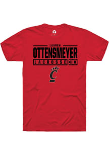 Lauren ottensmeyer  Cincinnati Bearcats Red Rally NIL Stacked Box Short Sleeve T Shirt