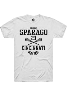 Lindsay Sparago  Cincinnati Bearcats White Rally NIL Sport Icon Short Sleeve T Shirt