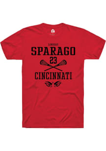 Lindsay Sparago  Cincinnati Bearcats Red Rally NIL Sport Icon Short Sleeve T Shirt