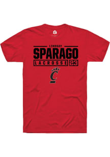 Lindsay Sparago  Cincinnati Bearcats Red Rally NIL Stacked Box Short Sleeve T Shirt