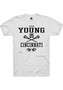 Megan Young  Cincinnati Bearcats White Rally NIL Sport Icon Short Sleeve T Shirt