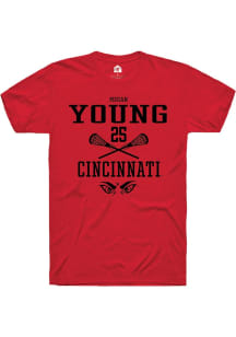 Megan Young  Cincinnati Bearcats Red Rally NIL Sport Icon Short Sleeve T Shirt