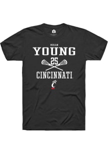 Megan Young  Cincinnati Bearcats Black Rally NIL Sport Icon Short Sleeve T Shirt