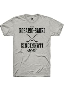 Paola Rosario-Sauri  Cincinnati Bearcats Ash Rally NIL Sport Icon Short Sleeve T Shirt
