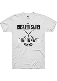 Paola Rosario-Sauri  Cincinnati Bearcats White Rally NIL Sport Icon Short Sleeve T Shirt