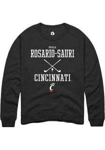 Paola Rosario-Sauri  Rally Cincinnati Bearcats Mens Black NIL Sport Icon Long Sleeve Crew Sweatshi..