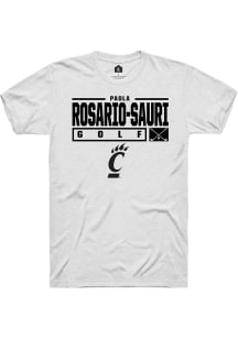 Paola Rosario-Sauri  Cincinnati Bearcats White Rally NIL Stacked Box Short Sleeve T Shirt