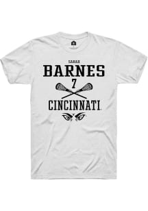 Sarah Barnes  Cincinnati Bearcats White Rally NIL Sport Icon Short Sleeve T Shirt
