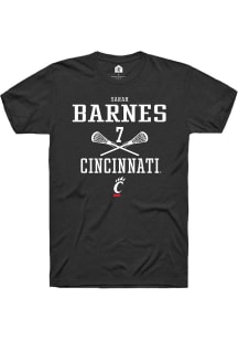 Sarah Barnes  Cincinnati Bearcats Black Rally NIL Sport Icon Short Sleeve T Shirt