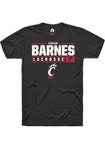 Sarah Barnes  Cincinnati Bearcats Black Rally NIL Stacked Box Short Sleeve T Shirt
