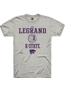 Ava LeGrand  K-State Wildcats Ash Rally NIL Sport Icon Short Sleeve T Shirt