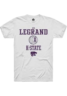 Ava LeGrand  K-State Wildcats White Rally NIL Sport Icon Short Sleeve T Shirt