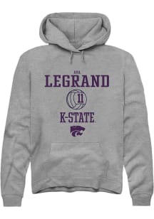 Ava LeGrand  Rally K-State Wildcats Mens Graphite NIL Sport Icon Long Sleeve Hoodie