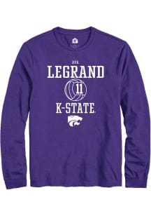 Ava LeGrand  K-State Wildcats Purple Rally NIL Sport Icon Long Sleeve T Shirt