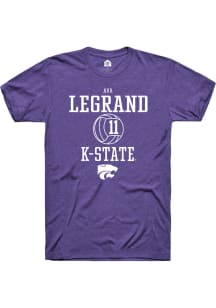 Ava LeGrand  K-State Wildcats Purple Rally NIL Sport Icon Short Sleeve T Shirt