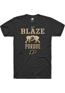 Joey Blaze  Purdue Boilermakers Black Rally NIL Sport Icon Short Sleeve T Shirt