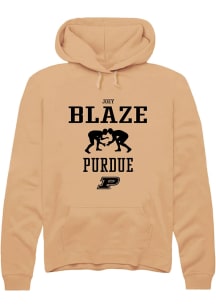 Joey Blaze  Rally Purdue Boilermakers Mens Gold NIL Sport Icon Long Sleeve Hoodie
