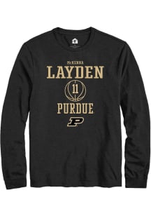 McKenna Layden  Purdue Boilermakers Black Rally NIL Sport Icon Long Sleeve T Shirt