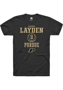 McKenna Layden  Purdue Boilermakers Black Rally NIL Sport Icon Short Sleeve T Shirt