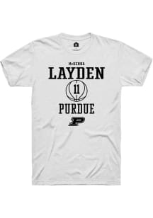 McKenna Layden  Purdue Boilermakers White Rally NIL Sport Icon Short Sleeve T Shirt
