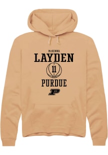 McKenna Layden  Rally Purdue Boilermakers Mens Gold NIL Sport Icon Long Sleeve Hoodie