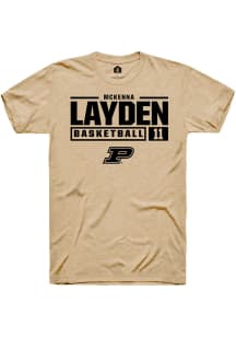 McKenna Layden  Purdue Boilermakers Gold Rally NIL Stacked Box Short Sleeve T Shirt