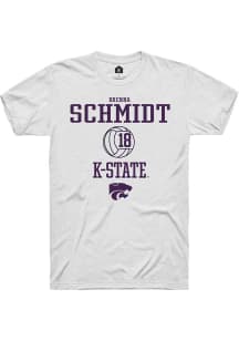 Brenna Schmidt  K-State Wildcats White Rally NIL Sport Icon Short Sleeve T Shirt
